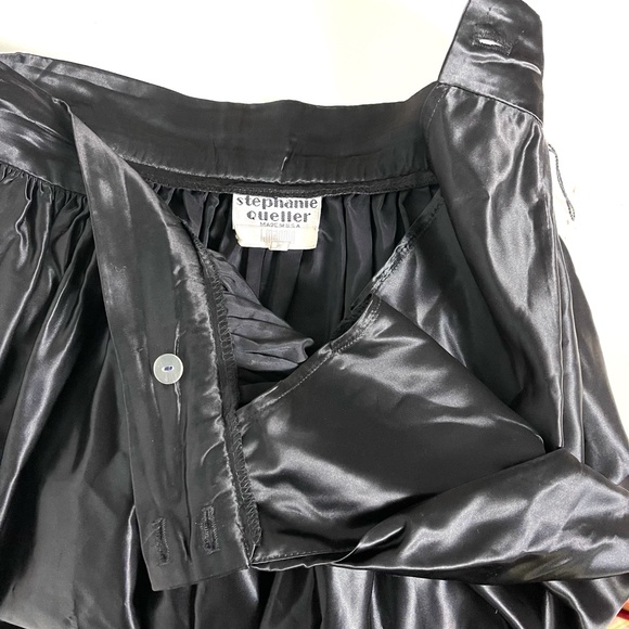 Vintage Black Silky Full Skirt Size 4 - Picture 4 of 7